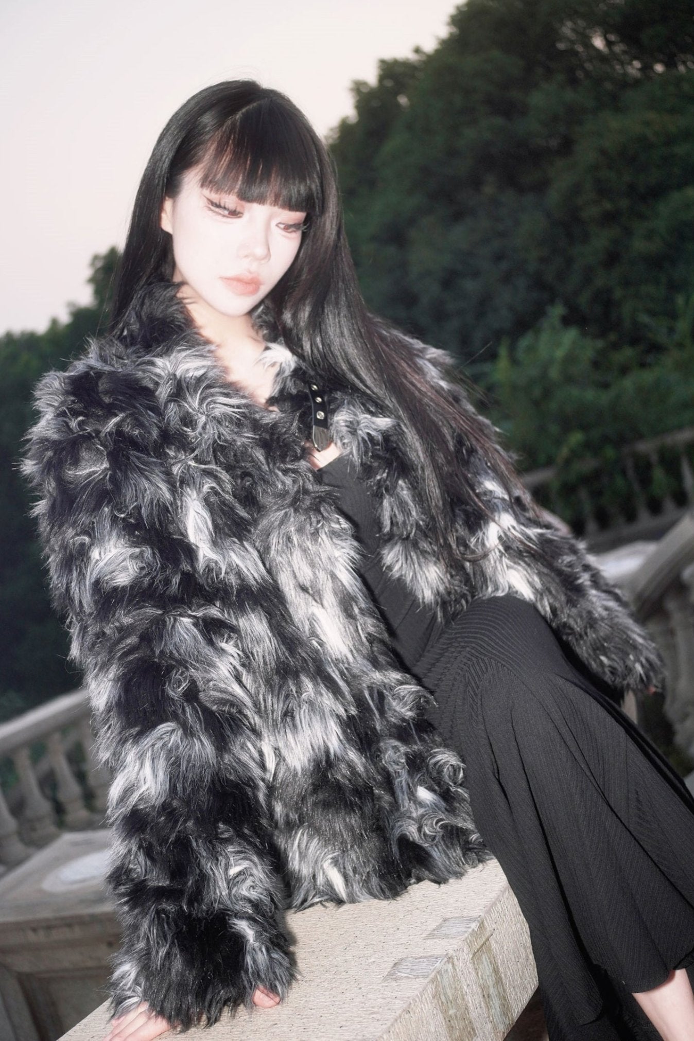 Imitation Mink Fur Eco Coat