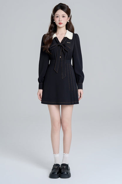 Temperamentary Black Doll Color Dress