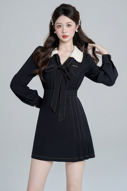 Temperamentary Black Doll Color Dress