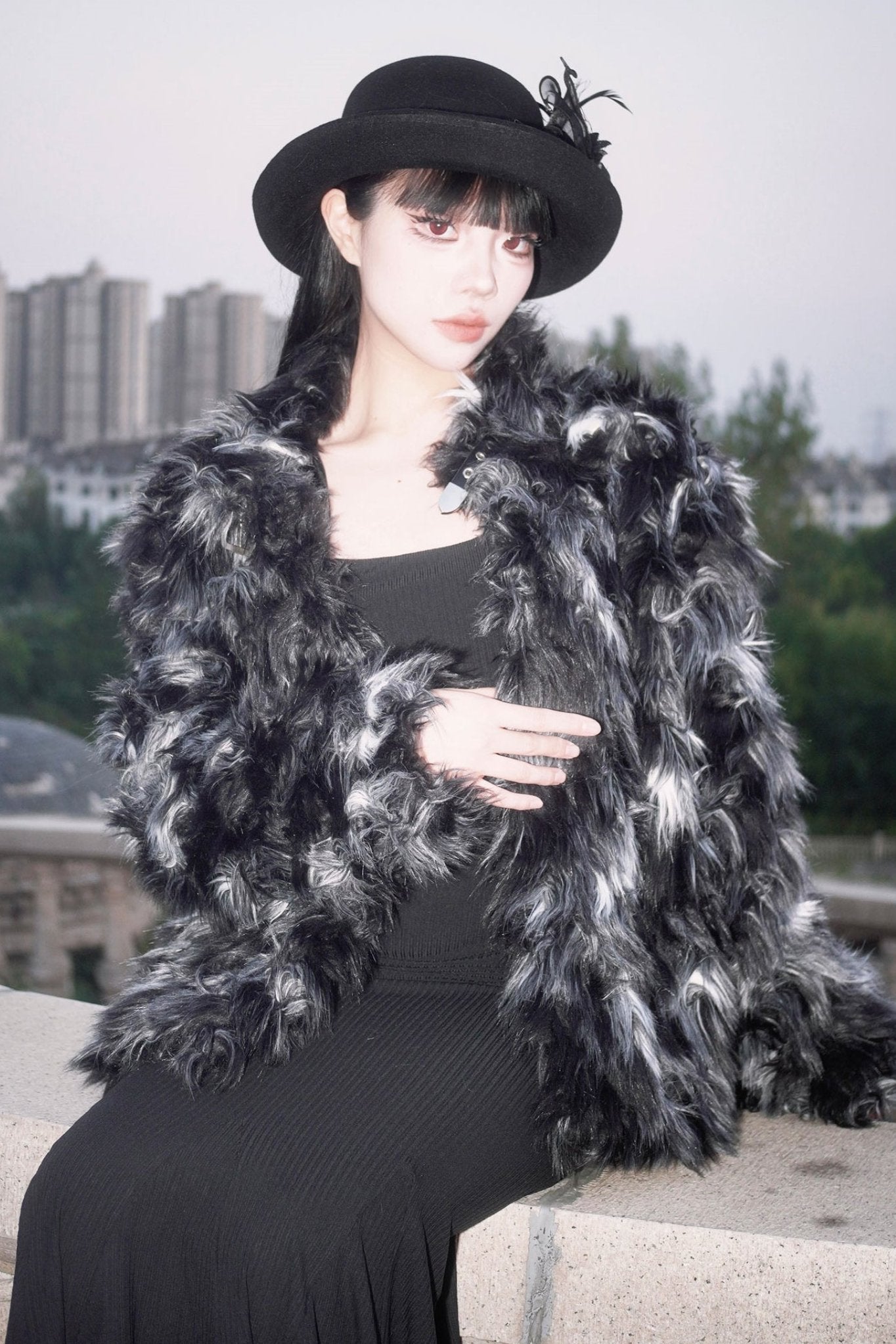 Imitation Mink Fur Eco Coat