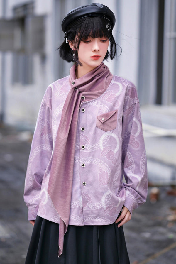 チャイニーズプリントニッチトップ