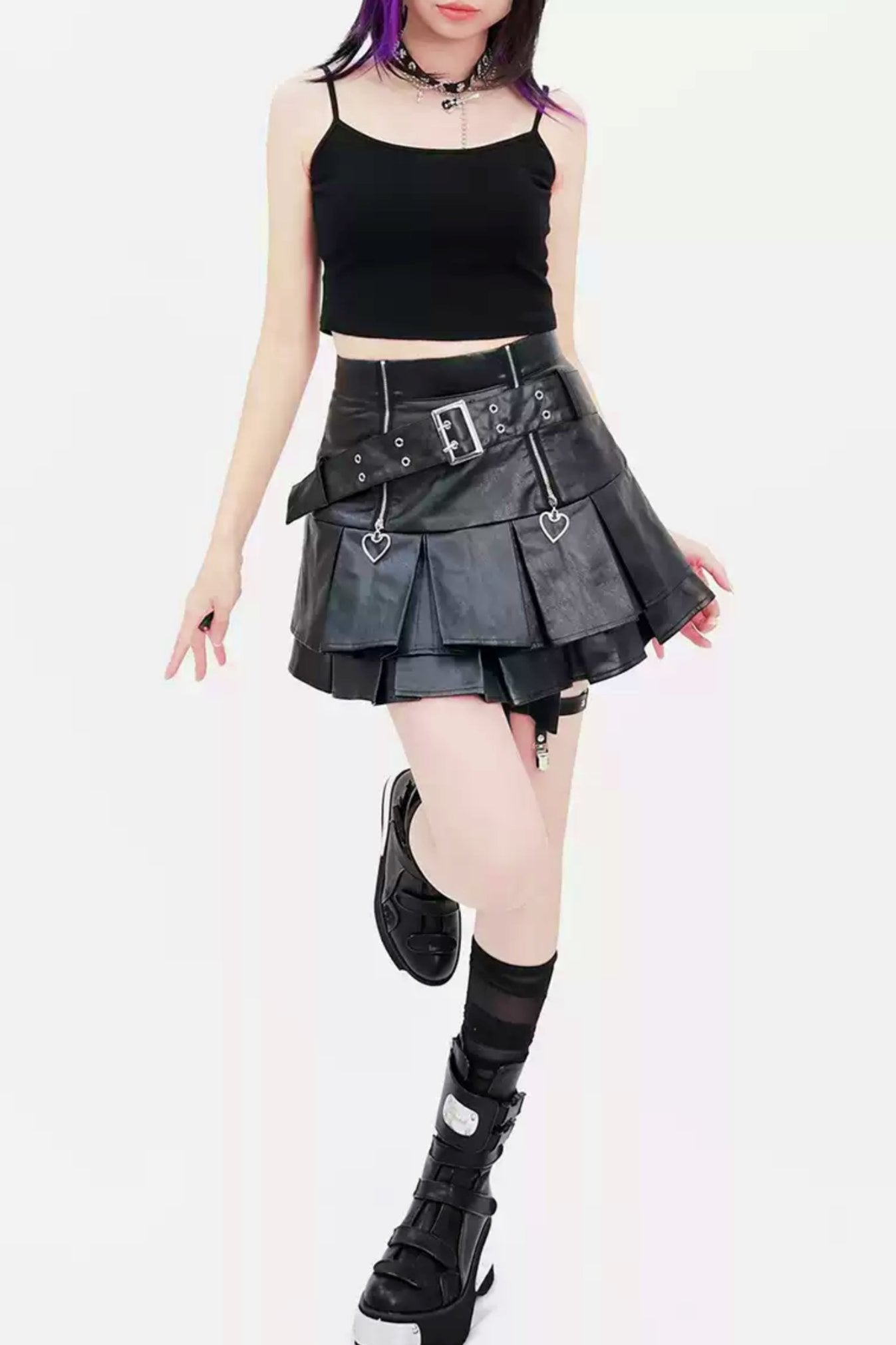 Double layer cool A line skirt