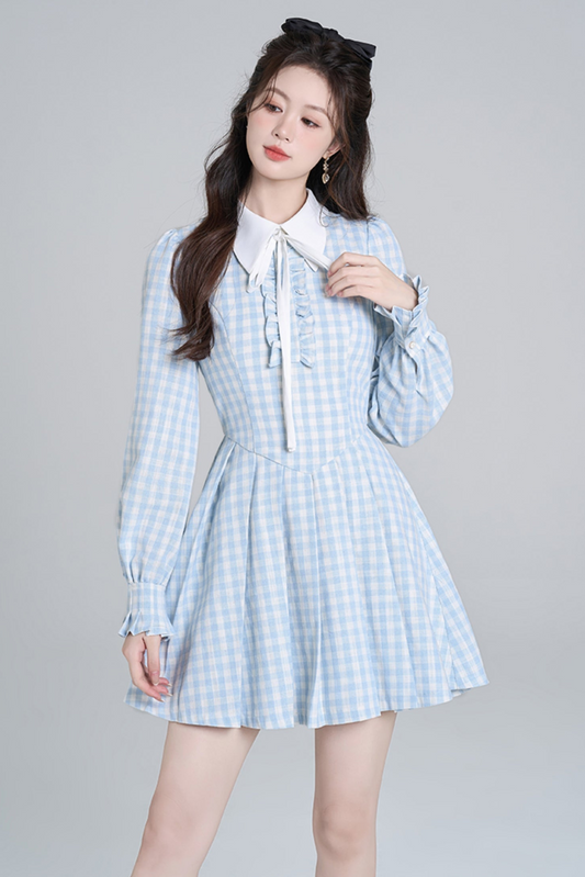 Pepy Blue Check Scint West Dress