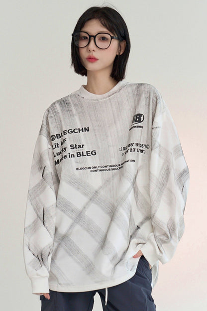 American Plain Lin Luzle Long Sleeve T -shirt