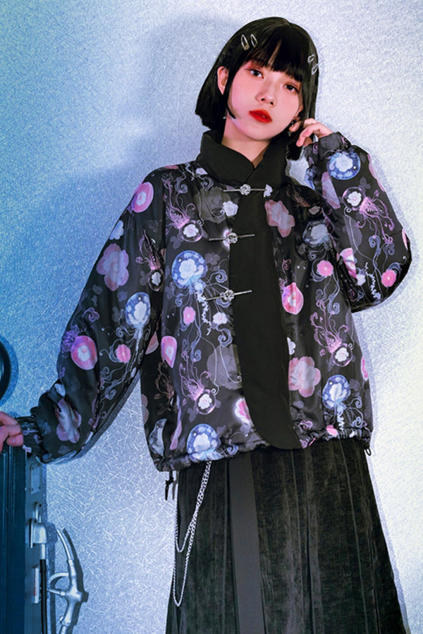 Sweet Cool Print Down Jacket