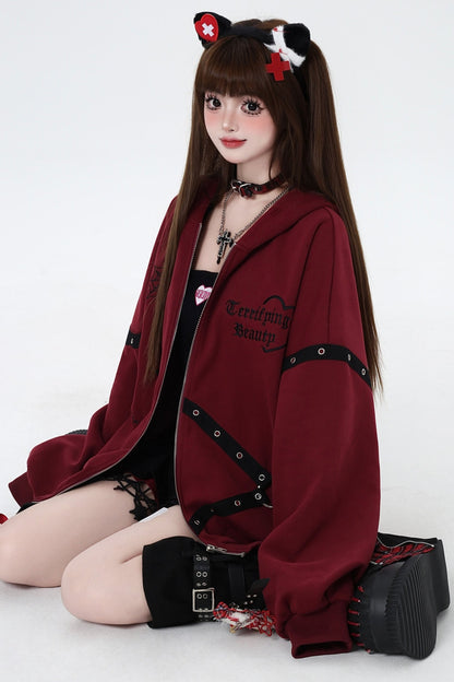 Subculture Cool Embroidered Hooded Jacket