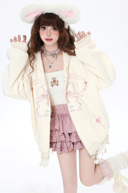 Sweet Star Pendant Hoodie Jacket