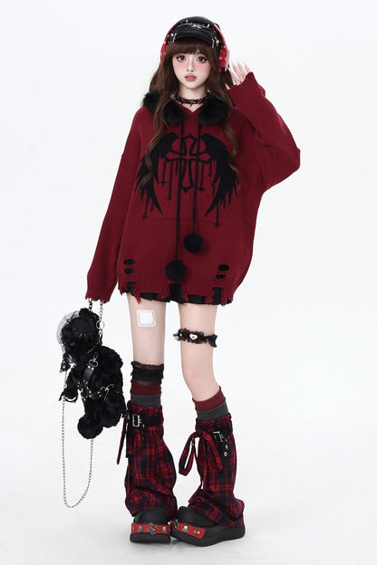 トワイライトレターファーカラーフーディー