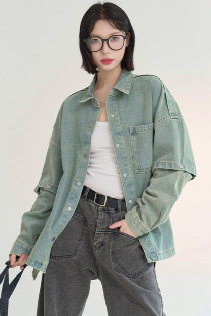 Gravity loose fit denim jacket