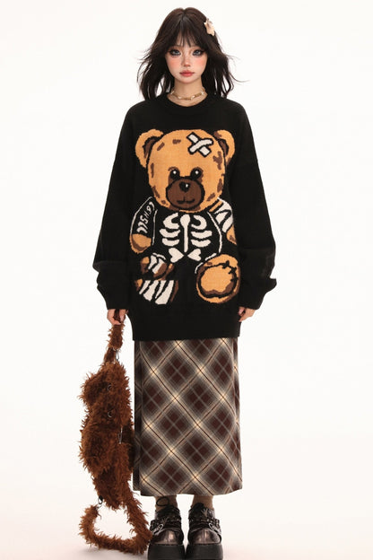 Over -size bear jaker dodo long sleeve sweater