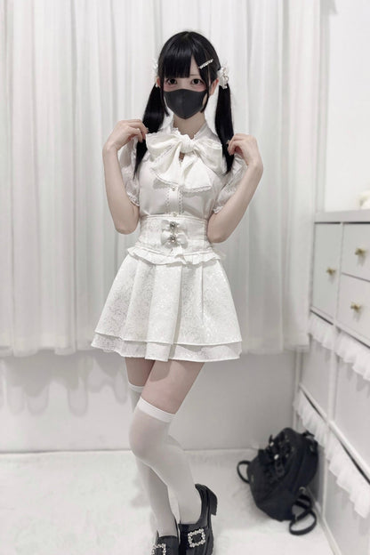 [Reserved product] High Waist Bow Waist Seal Skirt