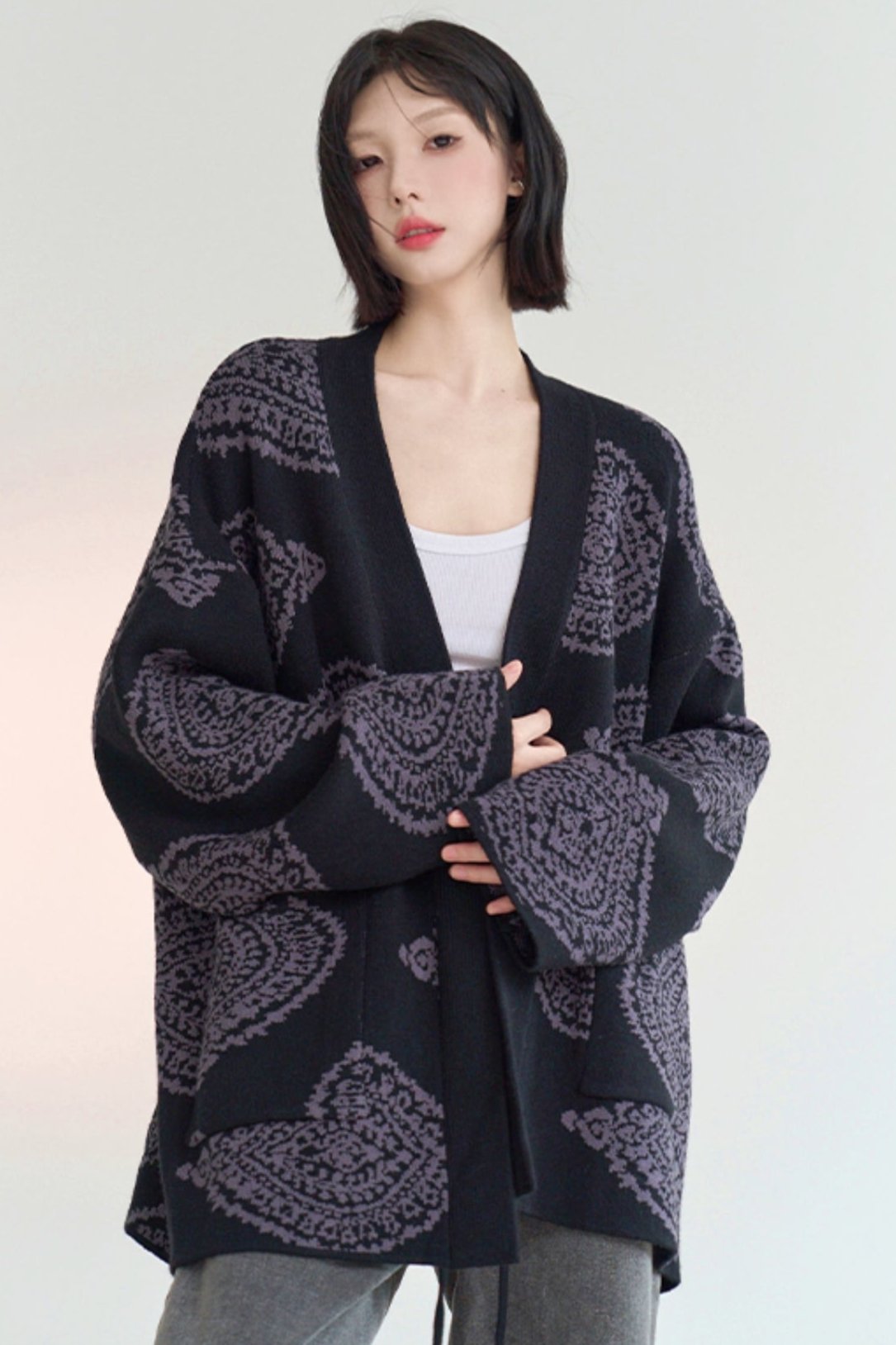 Loosena Color Knit Cardigan