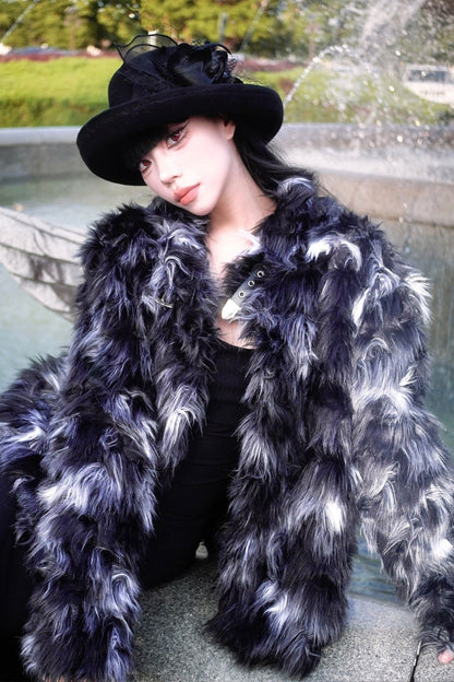 Imitation Mink Fur Eco Coat