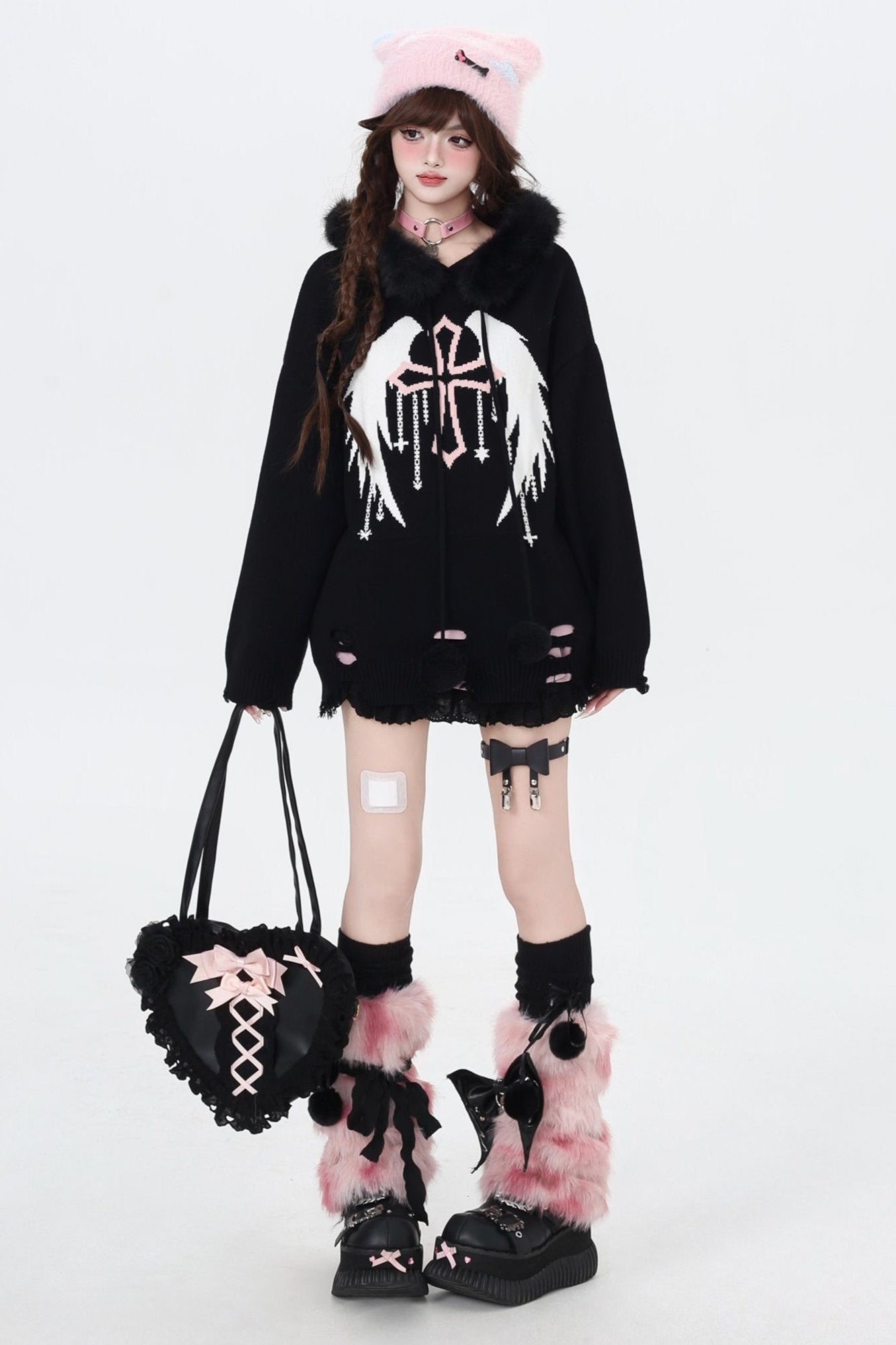 トワイライトレターファーカラーフーディー