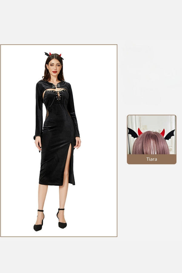 Gothic Witch Slit Cheongsadress
