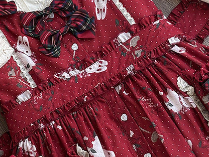 [Deadline for reservations: January 31st] Forest Berry Rabbit Series Bonnet Catsuit Belt