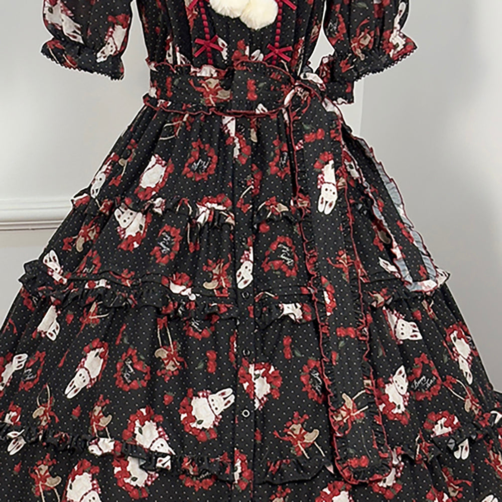 [Deadline for reservations: January 31st] Forest Berry Rabbit Series Bonnet Catsuit Belt