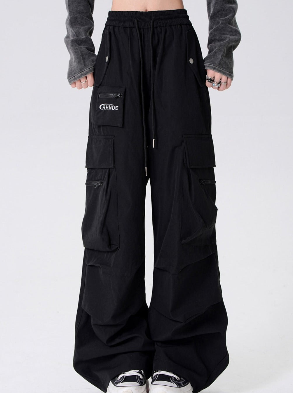 Casual loose cargo straight pants