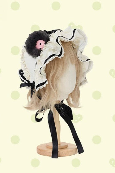 [Reservierungsschluss am 1025] Pink/Grüne Chinoiserie-Lolita-Sweet-Panda-Serie Accessoires (Teetassen-inspirierter Minihut, Pandaohren-Haube, Pandaohren-KC, Pandaohren-Barett, Haarclip, Halskette, Handtasche, Quastenbrosche, Socken)