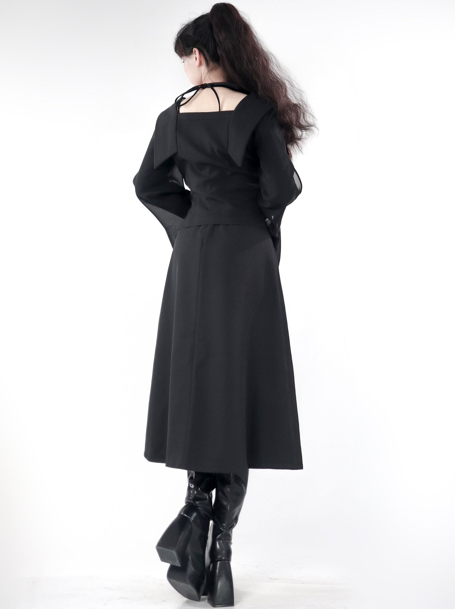 Dark Fairy Neck Strap Dress + Elegant Dark Blouse