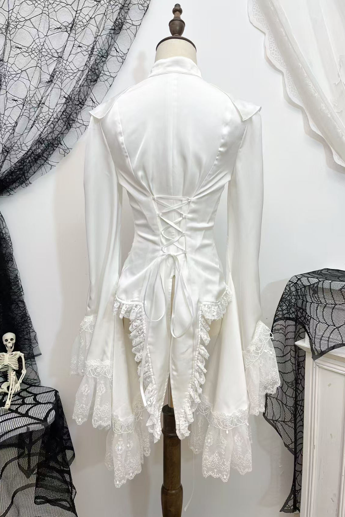 【12月20日予約締切】バタフライシャドースタンドカラーゴシックエレガントプリンスシャツ