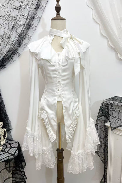 【12月20日予約締切】バタフライシャドースタンドカラーゴシックエレガントプリンスシャツ