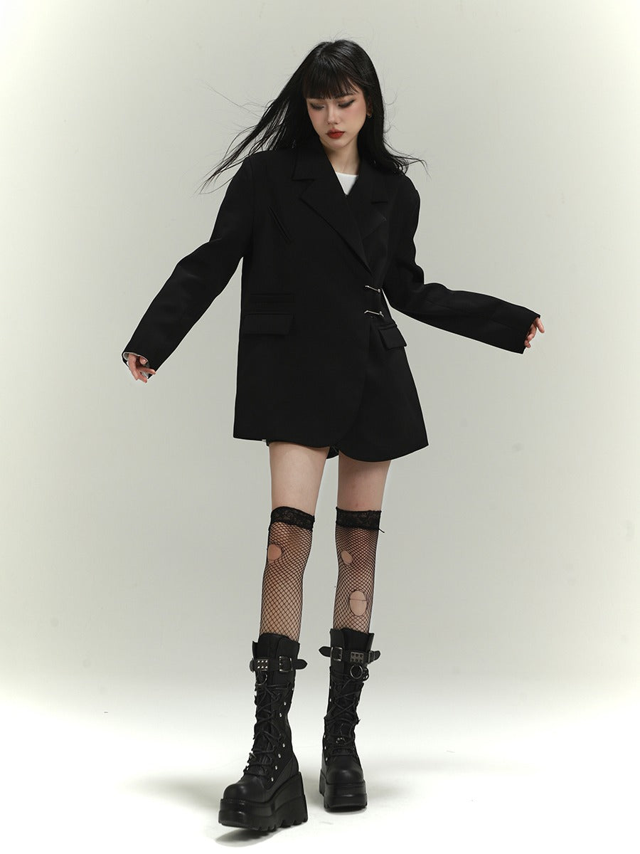 Ghost Girl Black Casual Suit Jacket