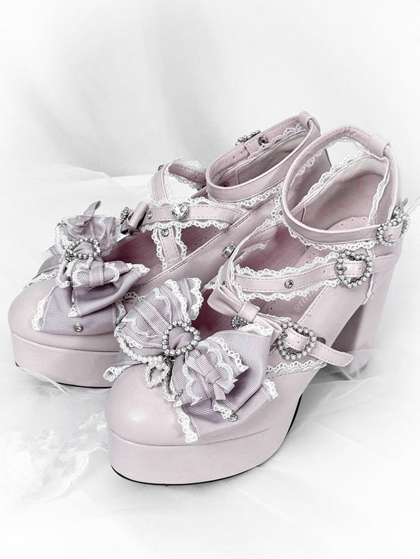 [Deadline for reservations: December 12] Gemstone Pearl Ribbon Lolita High Heels