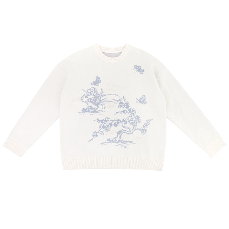Falling Flowers National Style Sweater