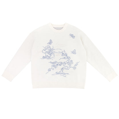 Falling Flowers National Style Sweater