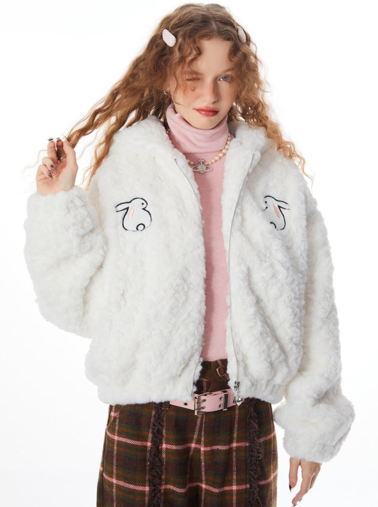 Sweet Rabbit Fur Jacket