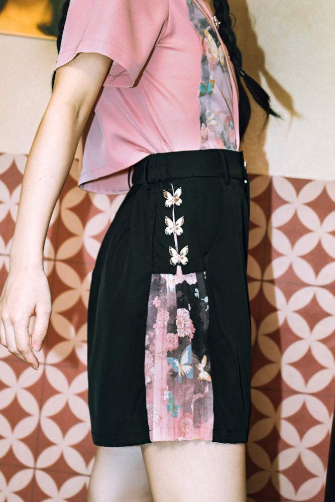 Side china design shorts