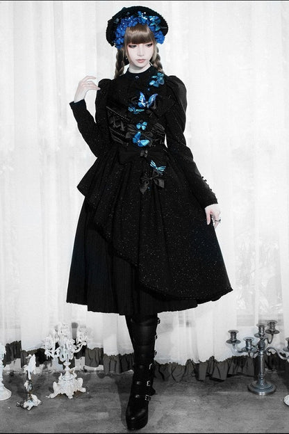 [Vorbestellschluss: 10. Monat, 14. Tag] Schwarz/Weiß Gothic-Lolita-Schmetterlingsschleifen-Serie Accessoires(Haube/Spitzen-Kopfschmuck KC/KC/4 Arten von Fotorahmen/Fotorahmen-Set)