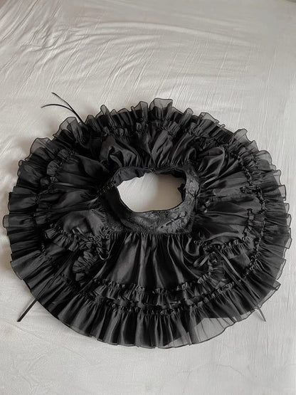 【1月29日予約締切】ゴシックレースアップコルセットビスチェトップス＋ドロストフリルスカート＋バタフライストラップ