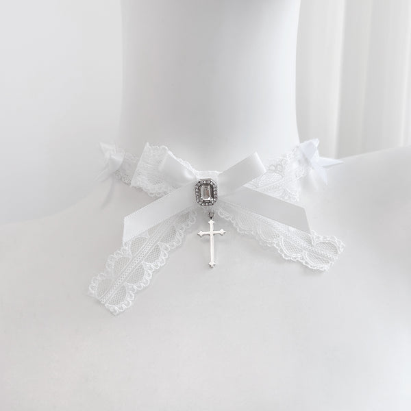 【予約商品】ゴシックダーク地雷レースフライングスリーブドレス＋チョーカー