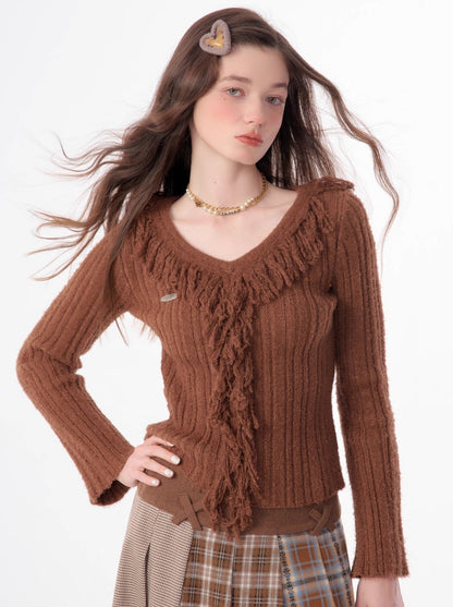 Big Fringe Knit Top