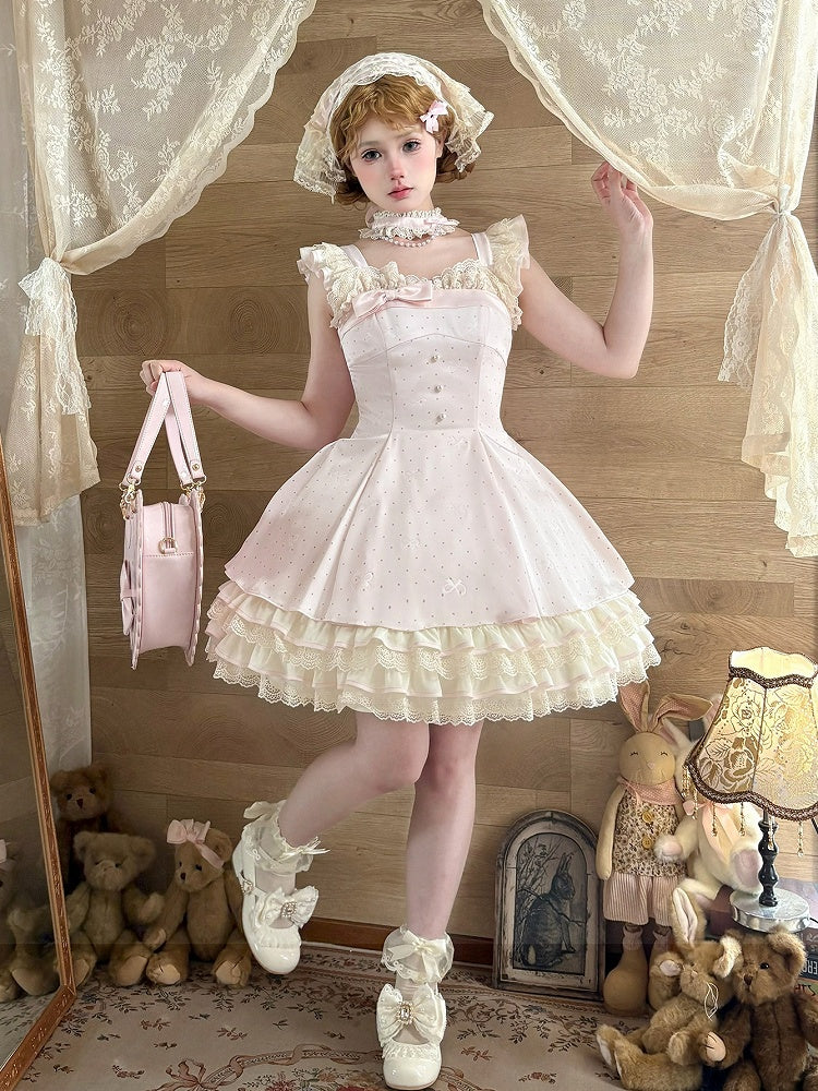 【1月29日予約締切】エレガントスイートロリータフリルリボンサスドレス＋チョーカー