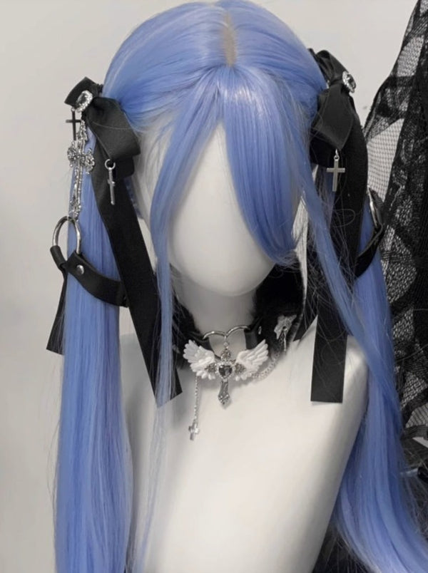 Cross subculture satin ribbon