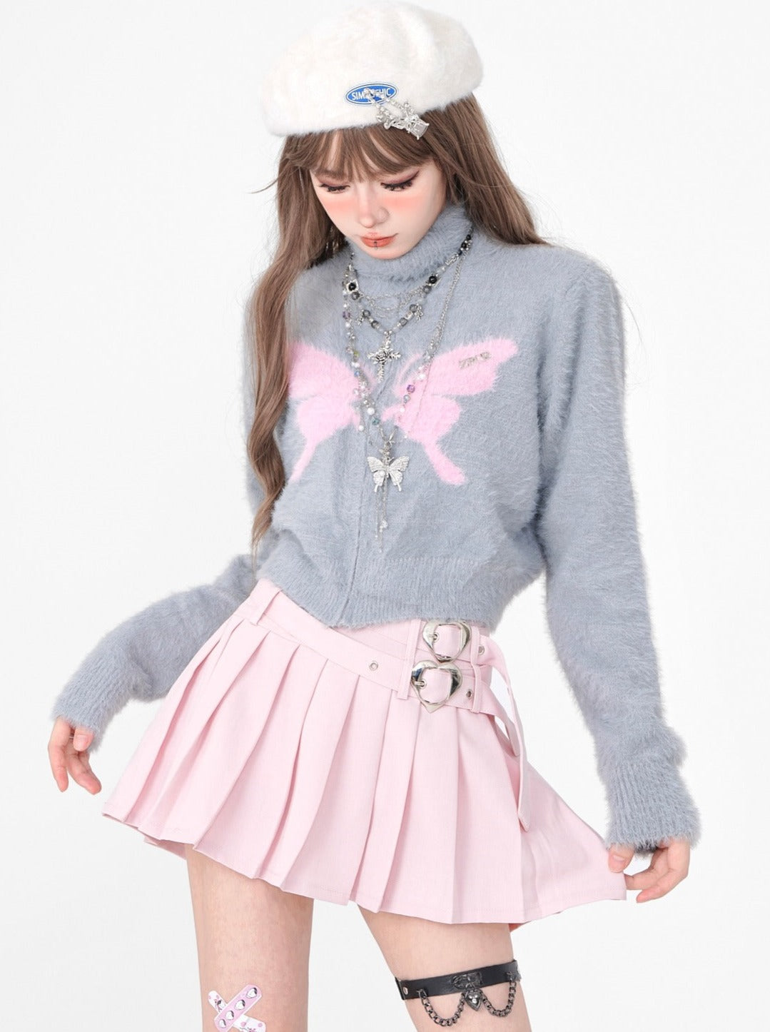 Big Butterfly Turtleneck Sweater