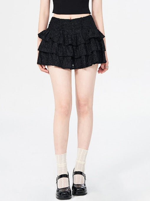 Black Race Cake Short Skirt