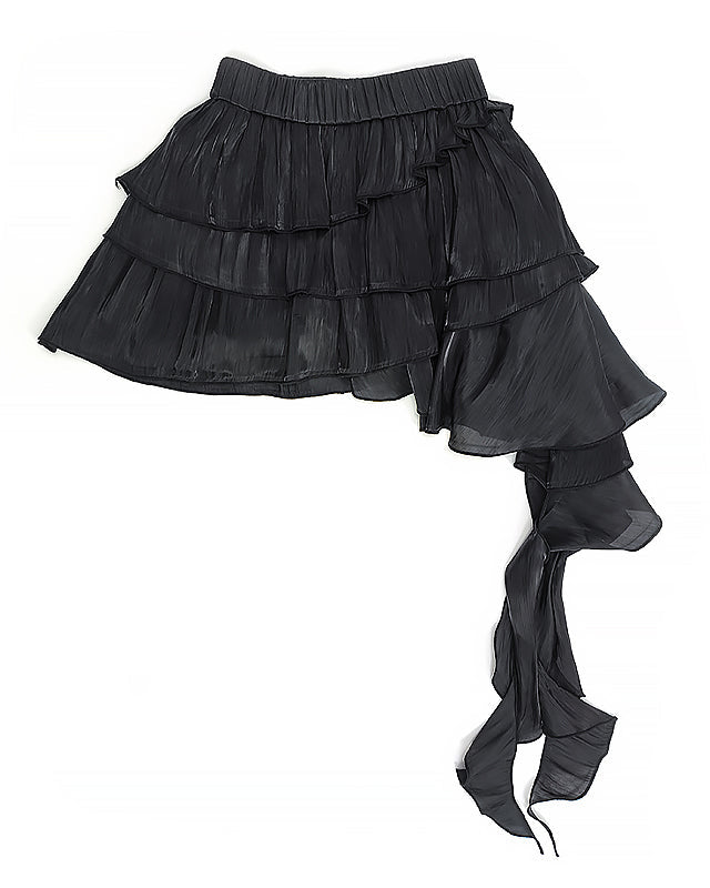 ブラックウィングスターリングアシメスカート