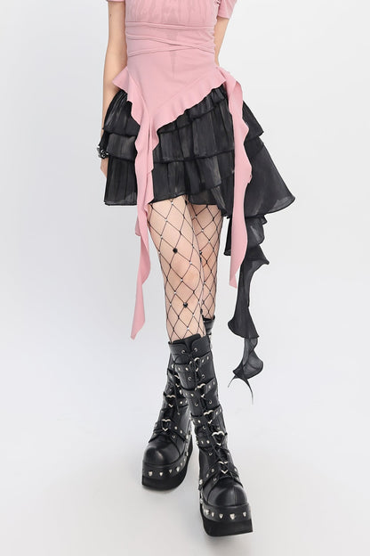 ブラックウィングスターリングアシメスカート