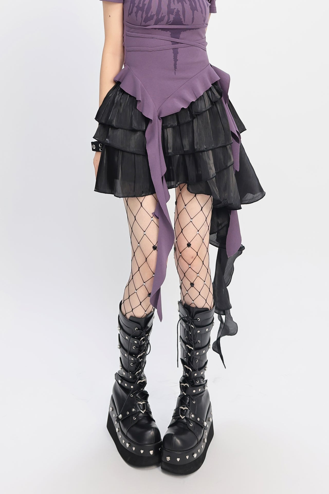 ブラックウィングスターリングアシメスカート