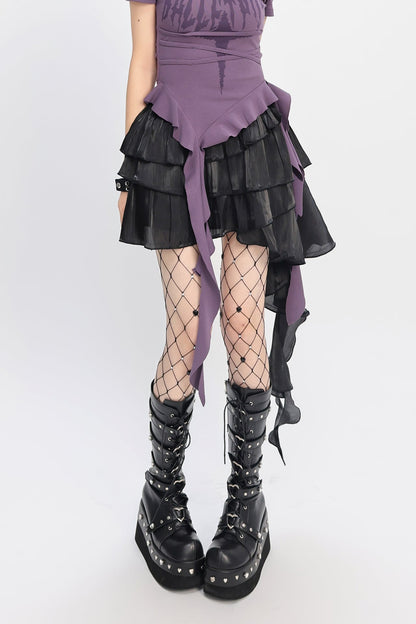 ブラックウィングスターリングアシメスカート