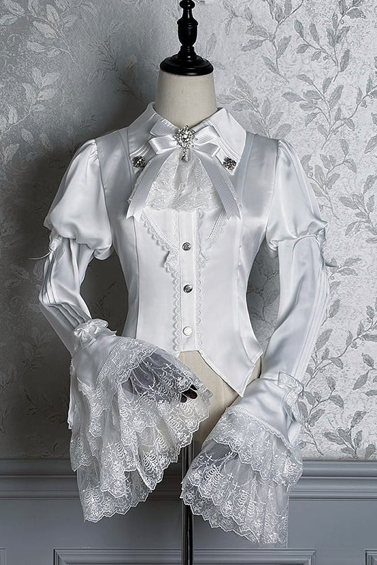 Black Mist Banquet Gothic Cross Rose Bonnet + Veil + Brooch