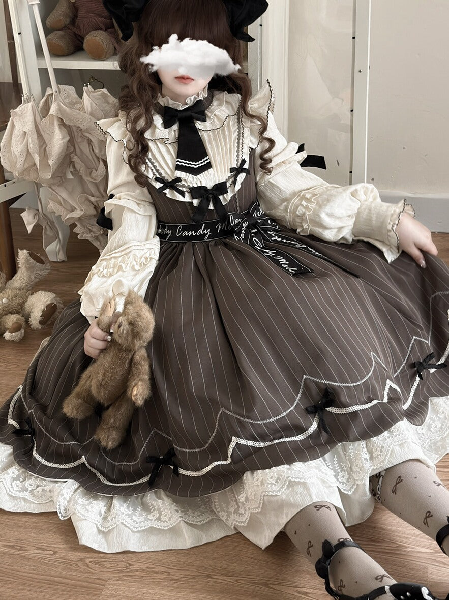 [Reservation Product] Doll Feeling Sweet Bow Ruffle Lolita Dress