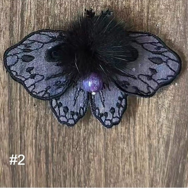 【9月13日予約締切】Purple/Dark Purple Gothic Lolita Elegant Iris Series Accessories(Bonnet / Hair clip with tassel / Hair clip / Brooch)