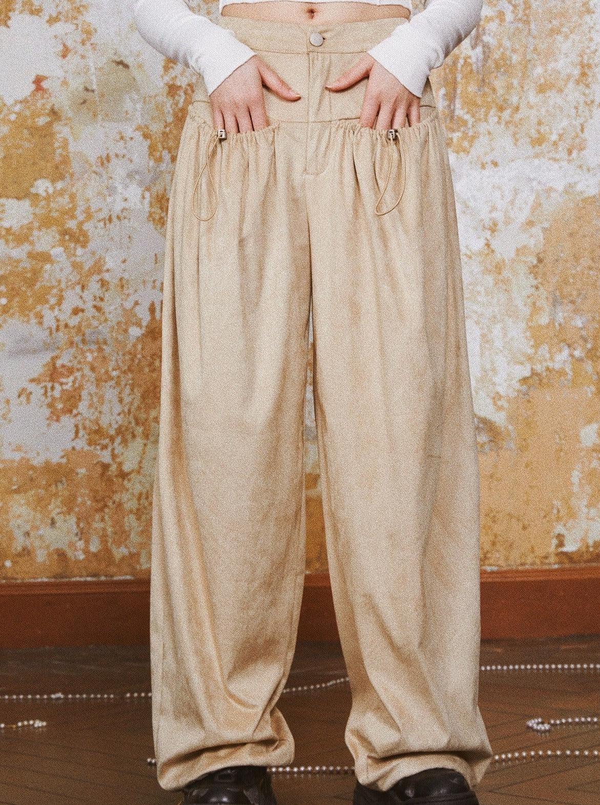 Loose Suede Casual Pants