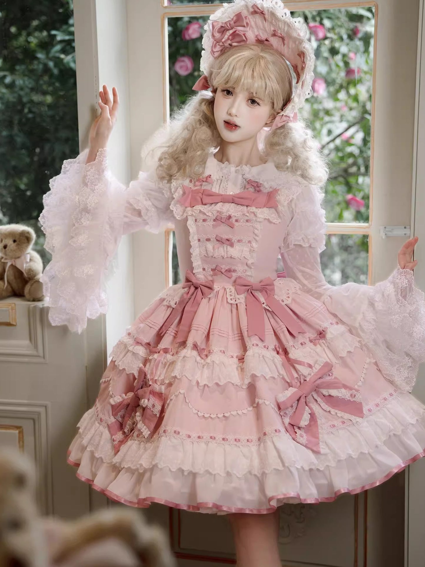 [Pre-order product] Lily's Tea Party Antique Lolita Dress Complete