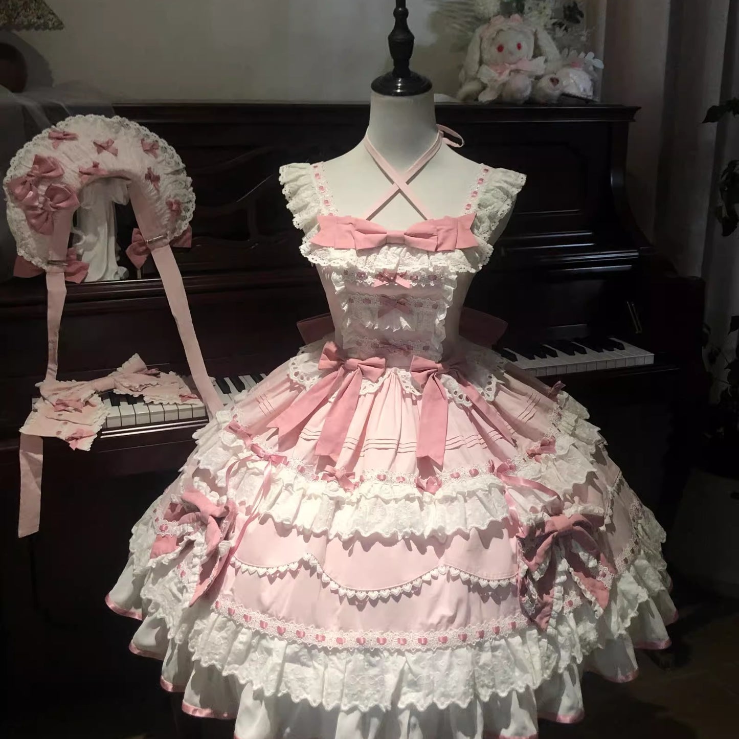 [Pre-order product] Lily's Tea Party Antique Lolita Dress Complete